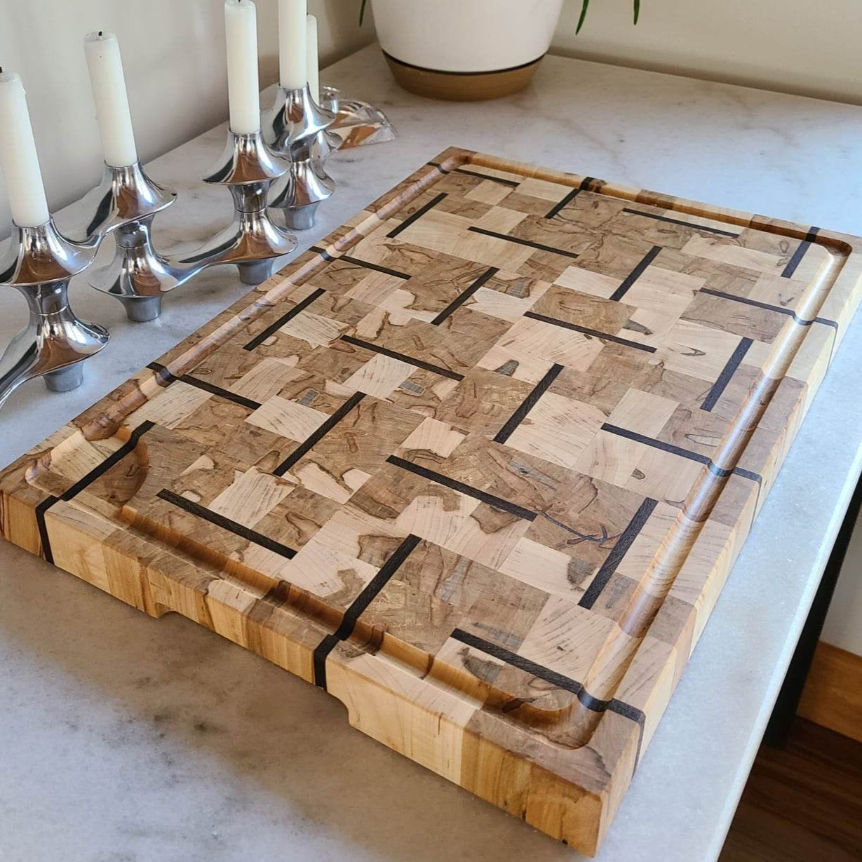 End Grain Cutting Board with Juice 2024 Groove